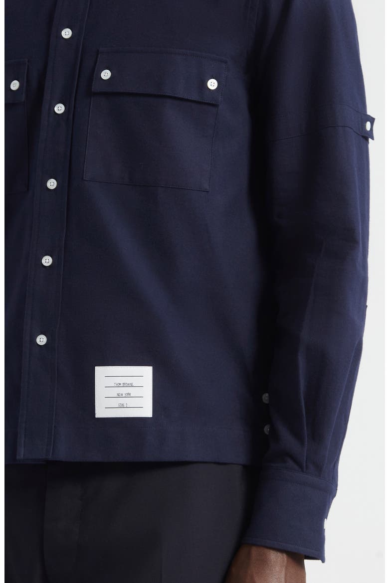 Straight Fit Cotton Utility Shirt, Alternate, color, NAVY