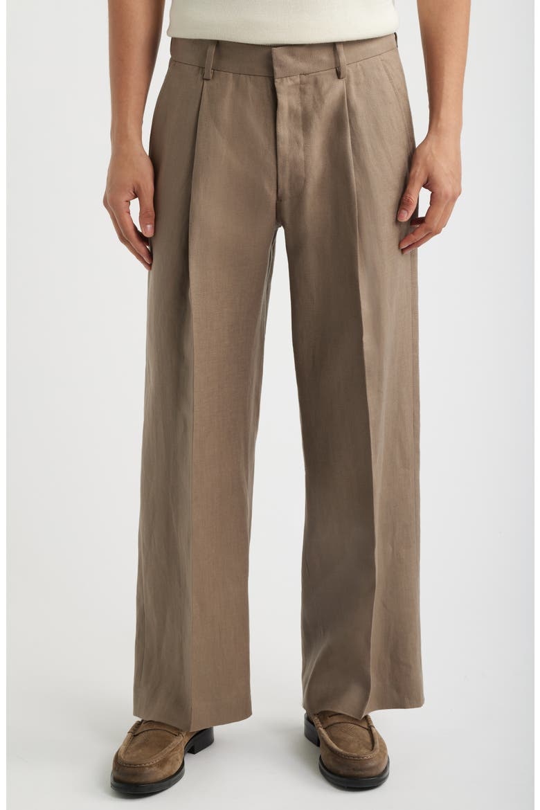 Kay 1454 Pleated Tapered Pants, Main, color, CLAY MIRAGE