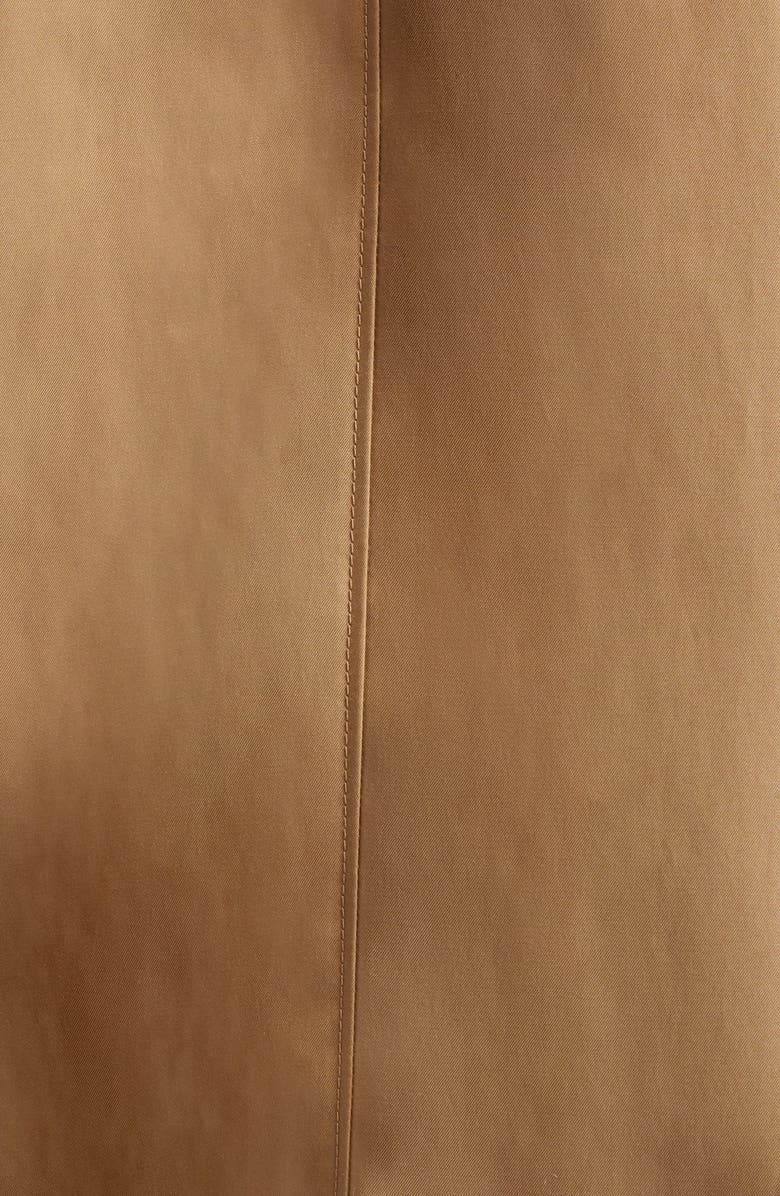 Max Mara Tesora Water Repellent Short Trench Coat, Alternate, color, Brown