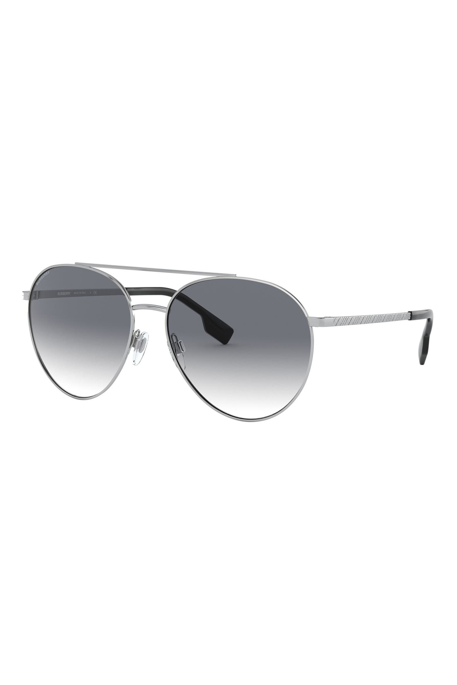 Temple Rack Burberry 59mm Check Temple Pilot Aviator Sunglasses (Women) | Nordstromrack