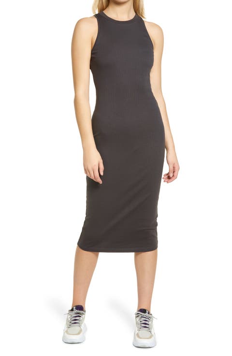 Lavender Ribbed Stretch Organic Cotton Tank Dress