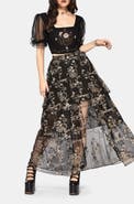 Disturbia Stellar Vine Split Tiered Tulle Skirt