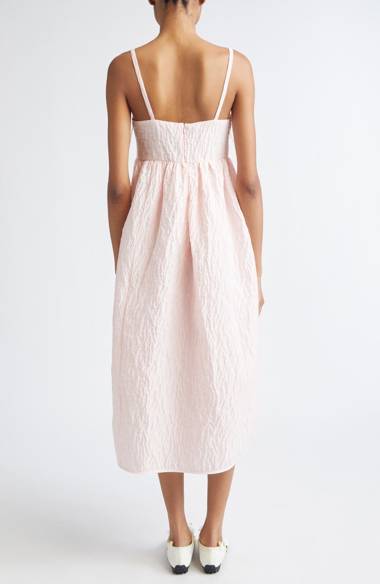 Cecilie Bahnsen Ambra Floral Lobelia Matelassé Babydoll Dress, Alternate, color, Blush Pink