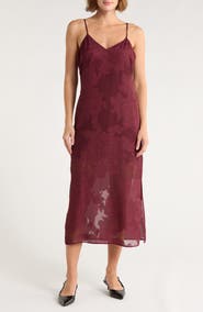 Leith Jacquard Slip Dress