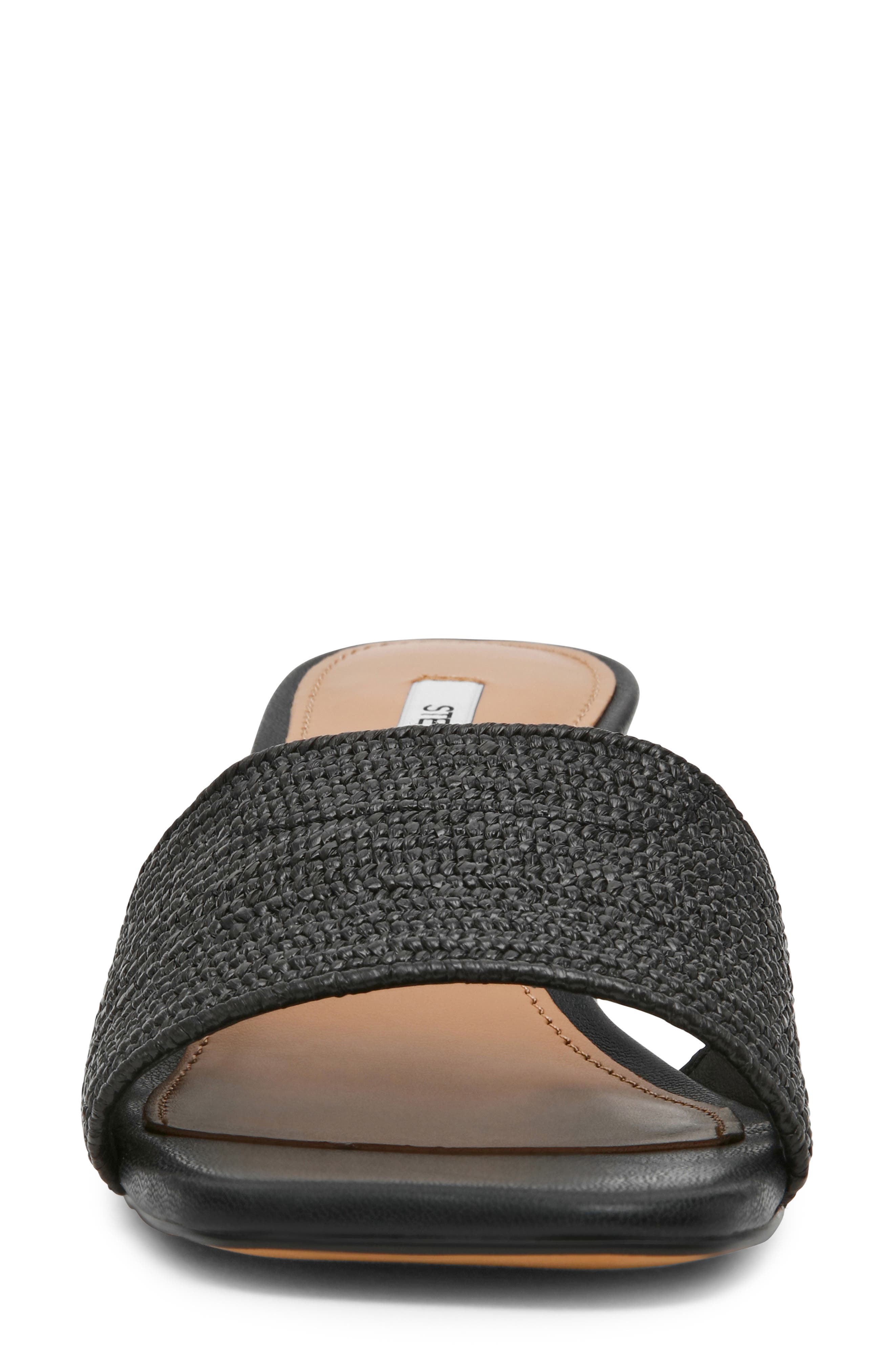 Steve Madden Frolic Slide Sandal, Alternate, color, Black Raffia