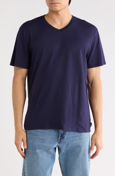 Bryce V-Neck Stretch Cotton T-Shirt