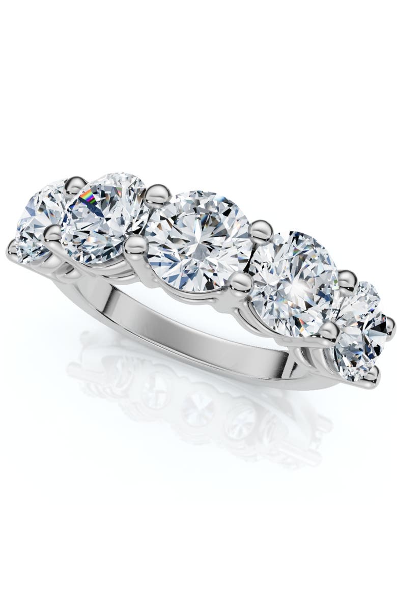 Bliss Diamond 2 1/2Ct Five Stone Lab Grown Diamond Wedding Ring 14k Gold, Alternate, color, 14K White Gold