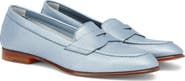 Santoni Women's Tumbled Leather Penny Loafer