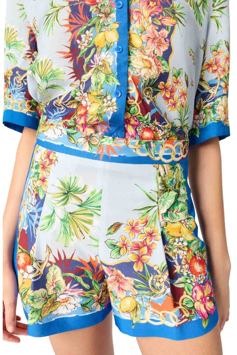 Patterned shorts, Alternate, color, Multicolor floral print