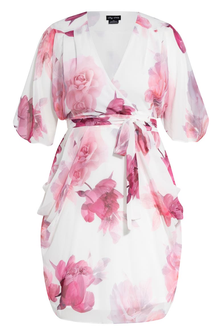 Bella Rosa Wrap Front Dress, Alternate, color, BELLA ROSA