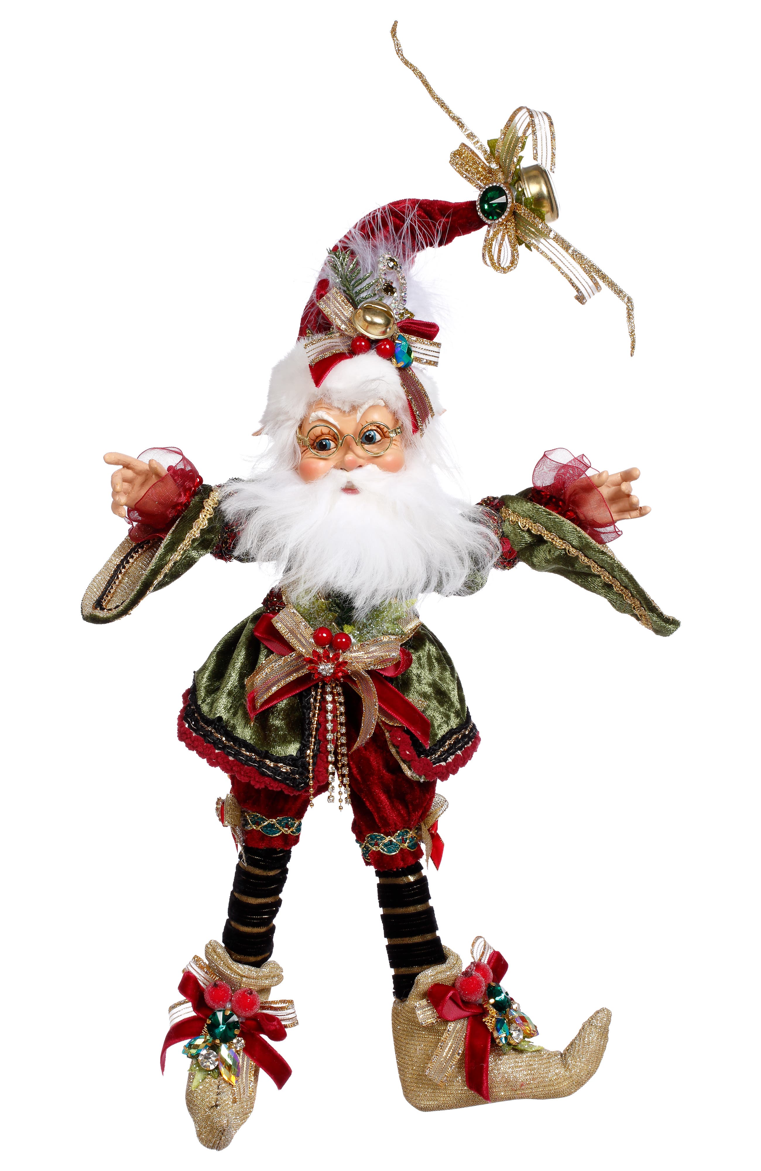 Mark Roberts Northpole Holly Jolly Elf, Small In Green