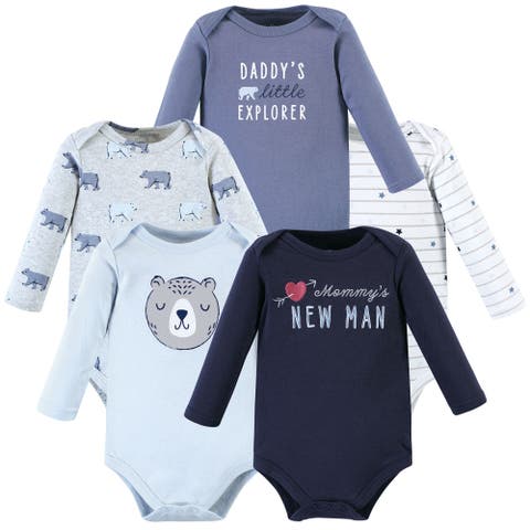 Soft Cotton Long-Sleeve Infant Bodysuit Bundle