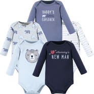 Hudson Baby Soft Cotton Long-Sleeve Infant Bodysuit Bundle