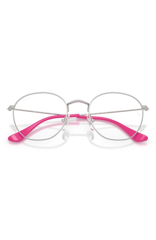 Ray Ban Ray-ban Kids' 48mm Irregular Optical Glasses In Silver