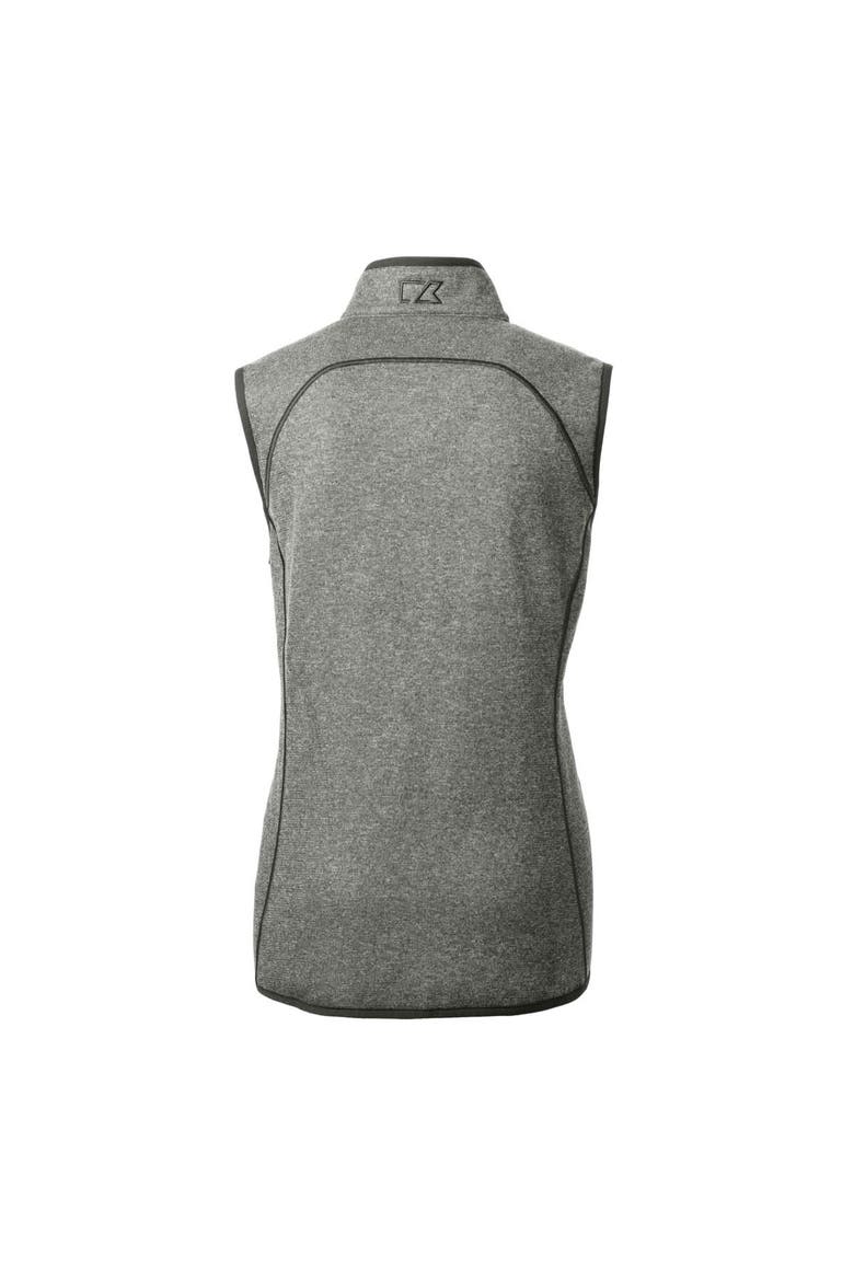 Women's Cutter & Buck  Heather Gray Greenville Drive Mainsail Sweater Knit Full-Zip Vest, Alternate, color, Heather Gray