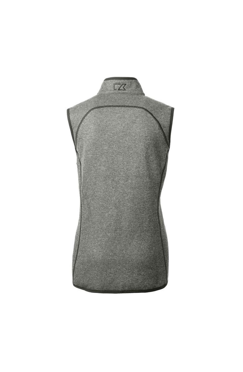 Cutter & Buck Women's Cutter & Buck  Heather Gray Greenville Drive Mainsail Sweater Knit Full-Zip Vest, Alternate, color, 