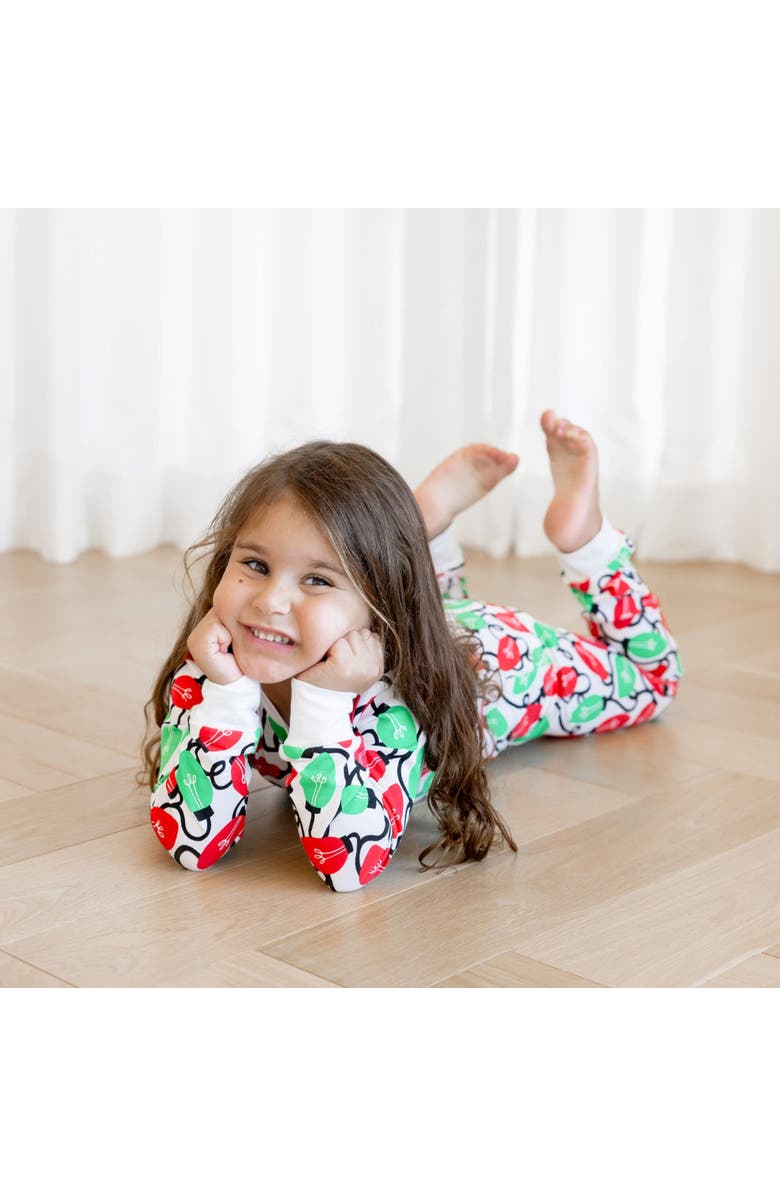 Norani Kids Organic Two-Piece Pajama Set - Holiday Lights, Alternate, color, Holiday Lights