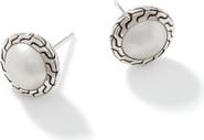 John Hardy Classic Chain Mabé Pearl Stud Earrings