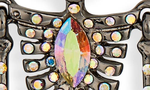 Leith Crystal Skeleton Drop Earrings In Metallic