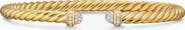 David Yurman Cablespira® Flex Bracelet in 18K Yellow Gold with Diamonds, 4mm