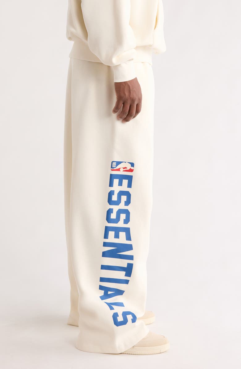 Fear of God Essentials x NBA Lounge Fleece Sweatpants, Alternate, color, Cream White