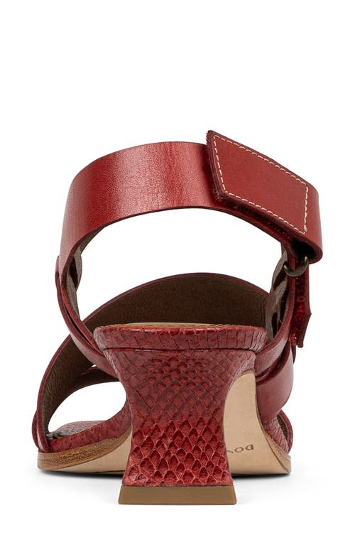 Donald Pliner Fisherman Kitten Heel Sandal In Tomato