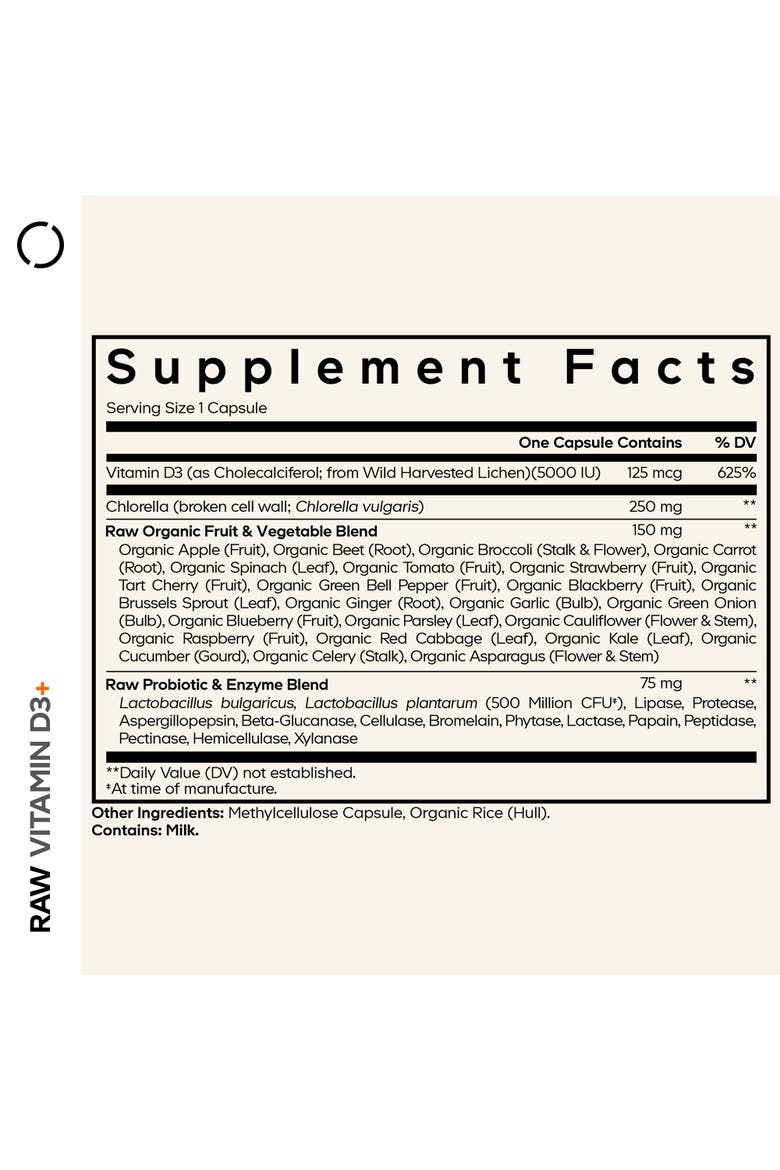 Raw Vitamin D3+ 5000 IU Supplement, Alternate, color, White