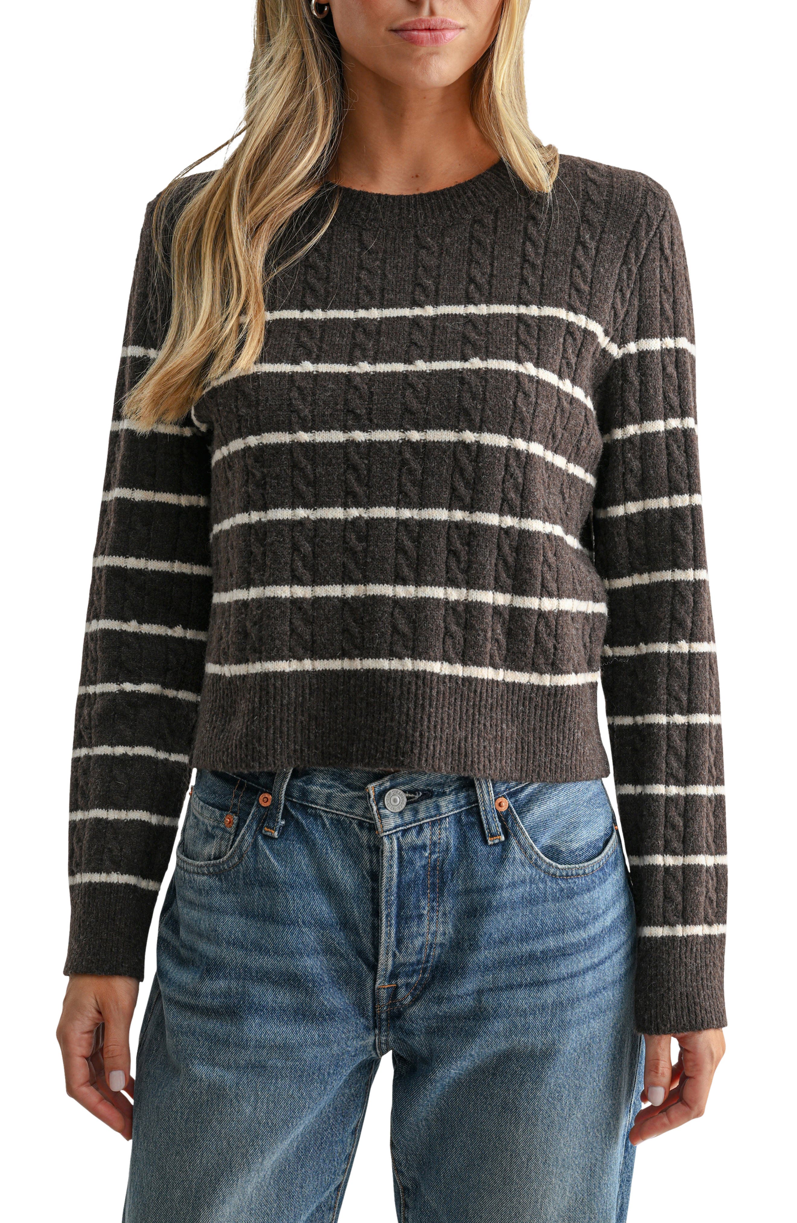 selected BROWN CREAM STRIPE