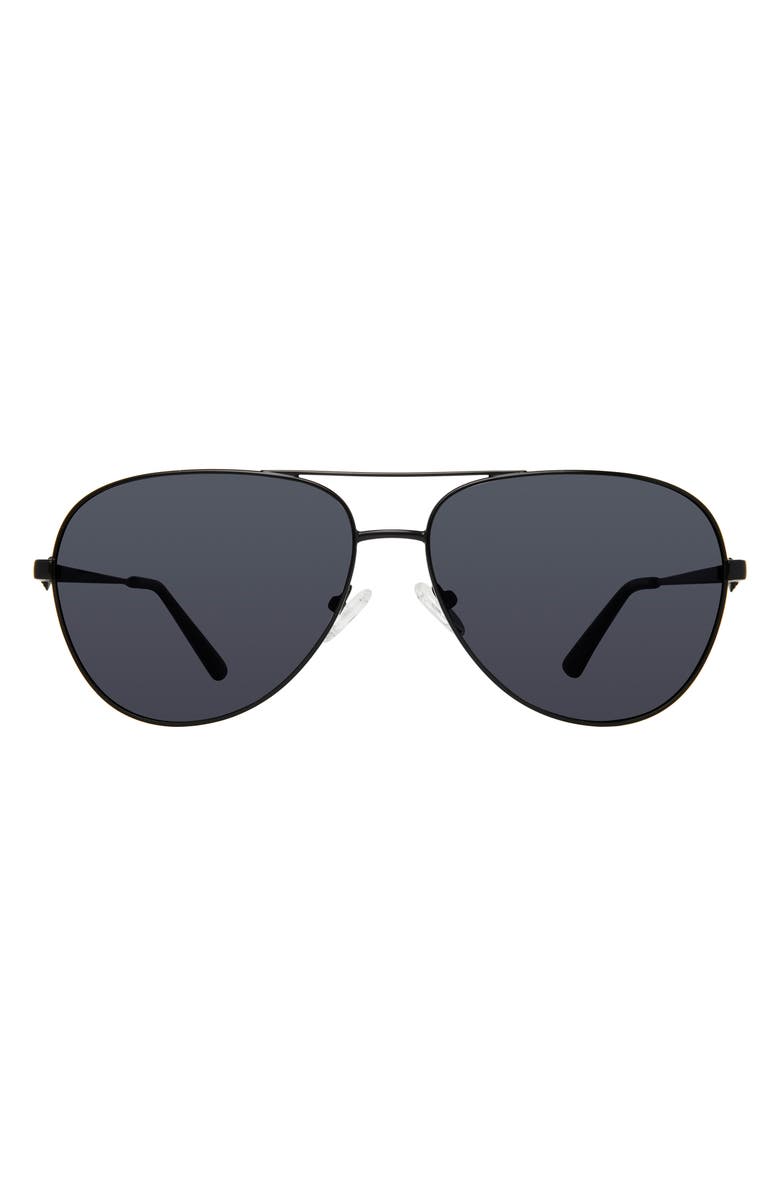 Kurt Geiger London Shoreditch 62mm Oversize Aviator Sunglasses, Main, color, Black/ Gray