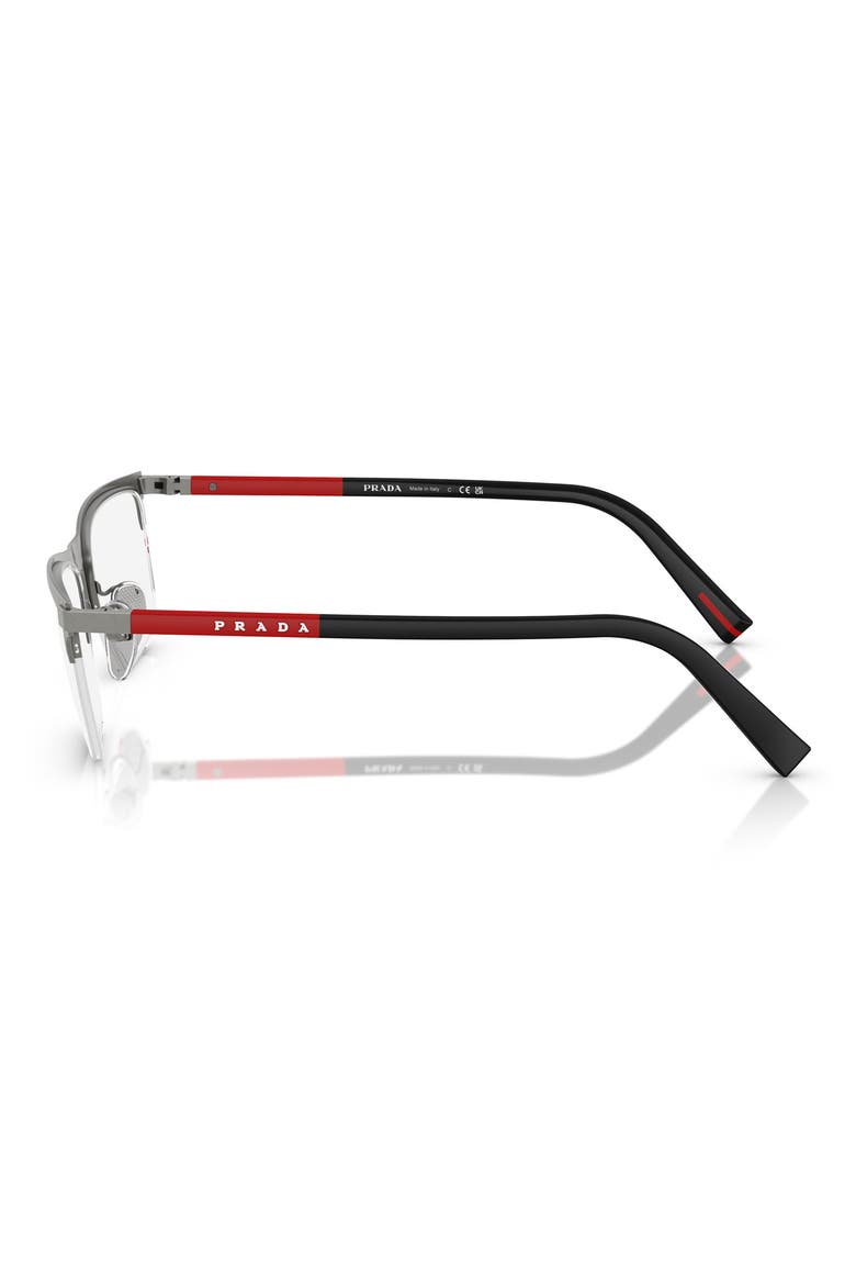 55mm Pillow Optical Glasses, Alternate, color, MATTE GREY