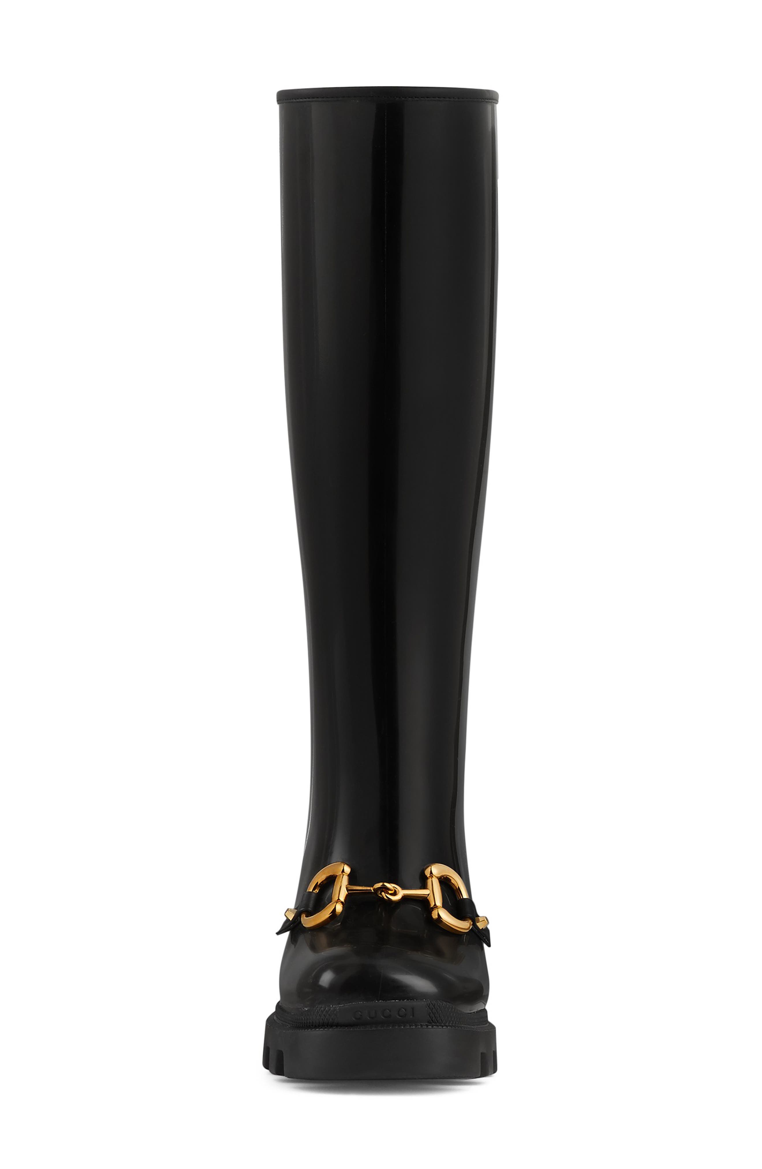 Gucci Trip Lug Knee High Rain Boot, Alternate, color, 