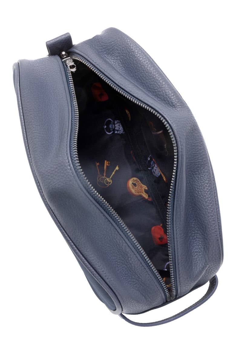 Skipper Faux Leather Dopp Kit, Alternate, color, NAVY