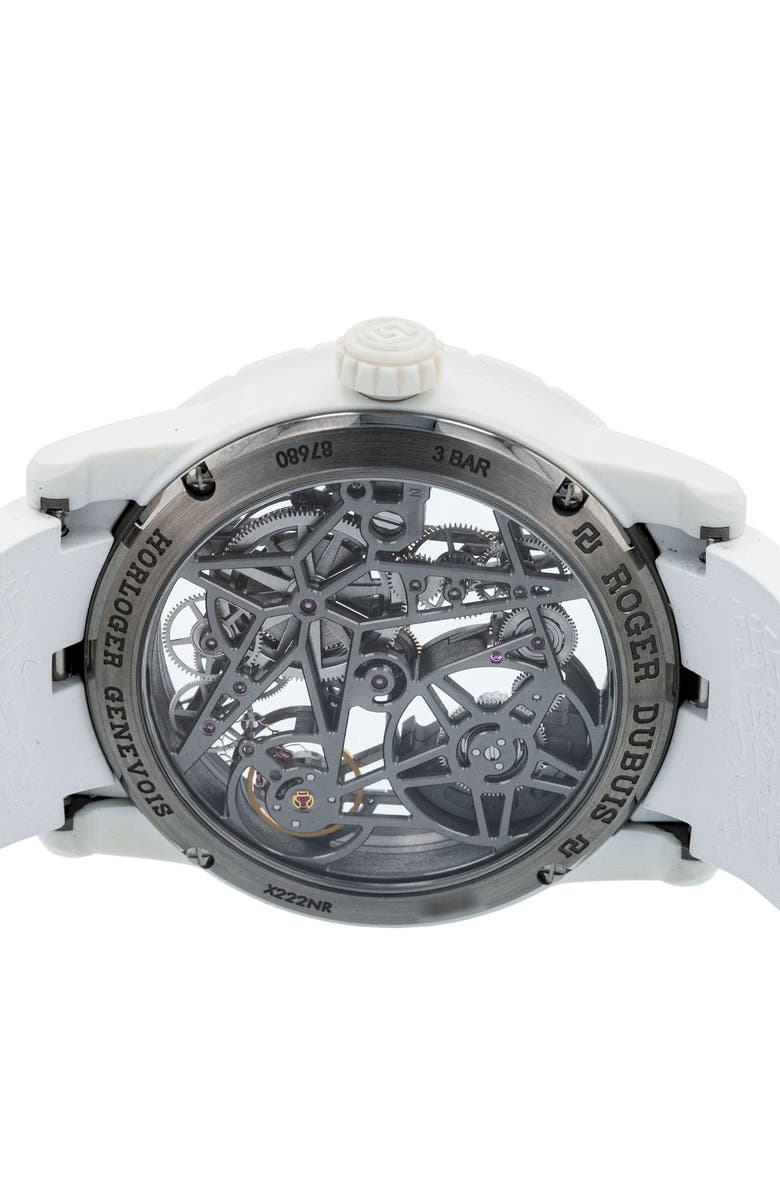 Watchfinder & Co. Roger Dubuis Preowned 2023 Excalibur Automatic Rubber Strap Watch, 42mm, Alternate, color, 