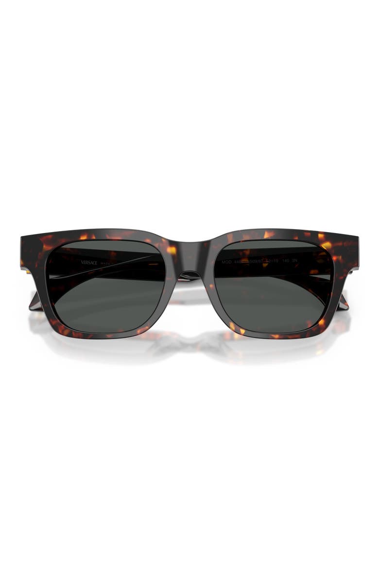 52mm Square Sunglasses, Alternate, color, HAVANA