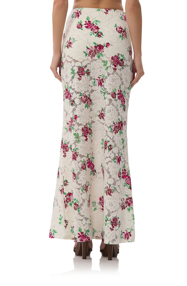 AFRM Caella Floral Lace Maxi Skirt, Alternate, color, Romance Rose