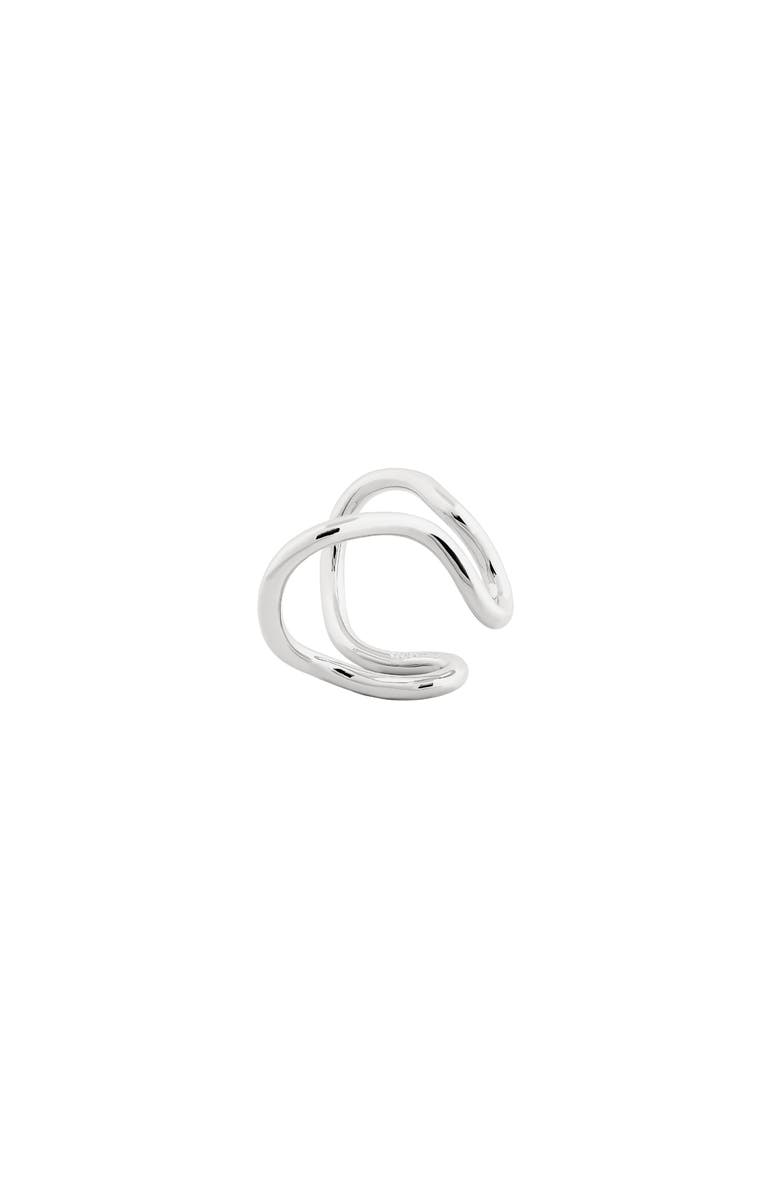 PIERETTI Nora ear cuff, Main, color, Silver Plate