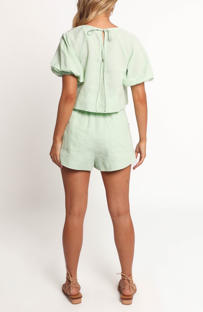 Petal & Pup Chelsey Linen Blend Shirt & Shorts Set, Alternate, color, Sage