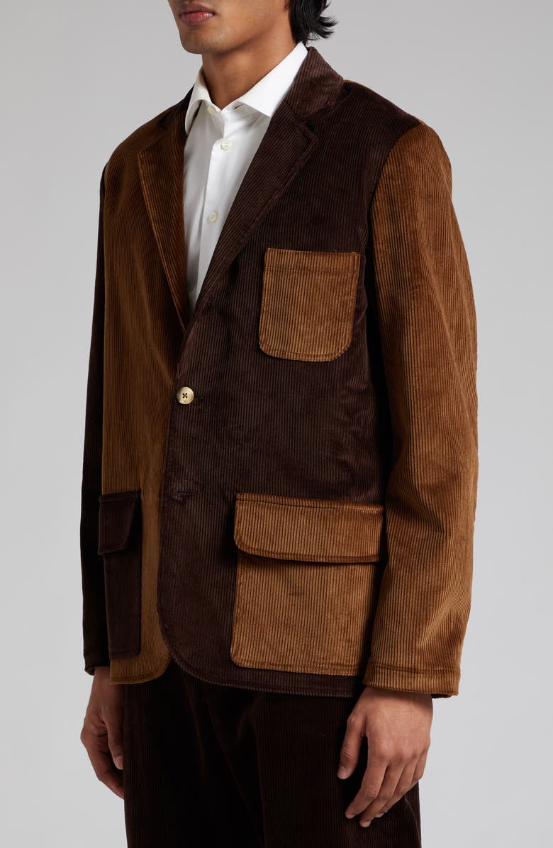 De Bonne Facture Colorblock Cotton Corduroy Jacket, Alternate, color,