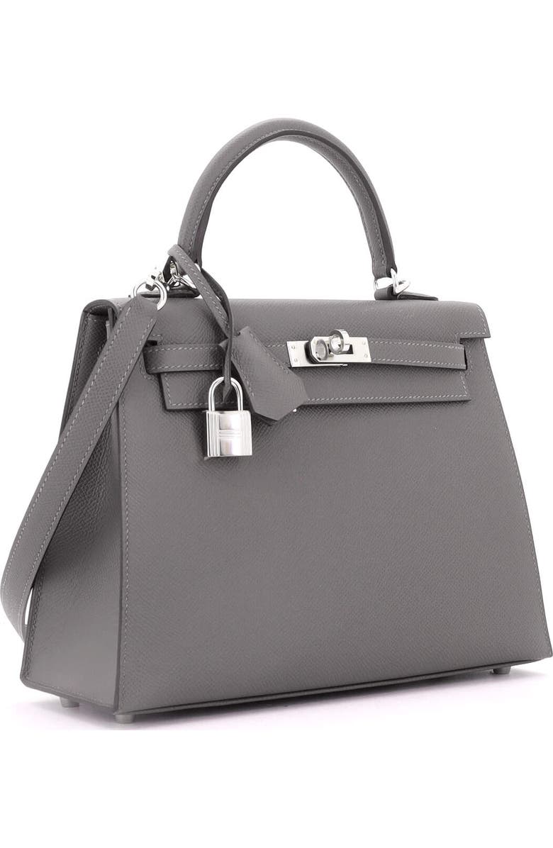 Pre-Owned Hermes Kelly Handbag Grey Epsom with Palladium Hardware 25, Alternate, color, Gris Meyer