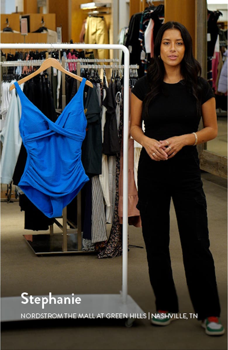 Cross Front One-Piece Swimsuit, sales video thumbnail