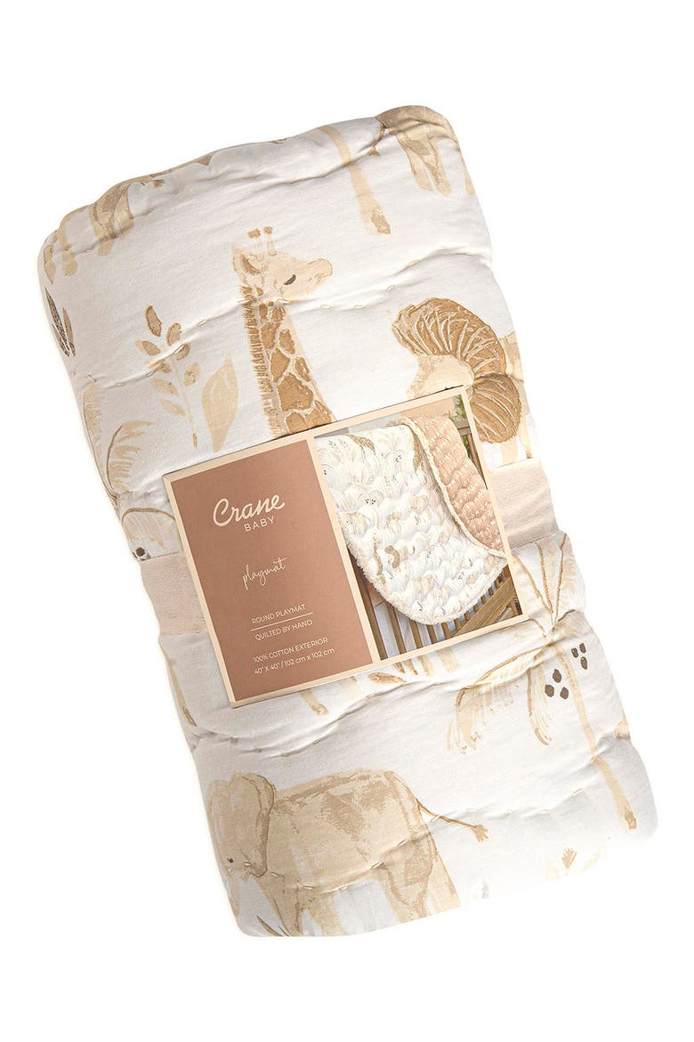 Quilted Cotton Baby Playmat, Alternate, color, COPPER/ WHITE