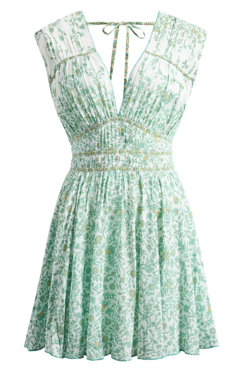 Poupette St Barth Ciao Print Pleated Cover-Up Minidress, Alternate, color,