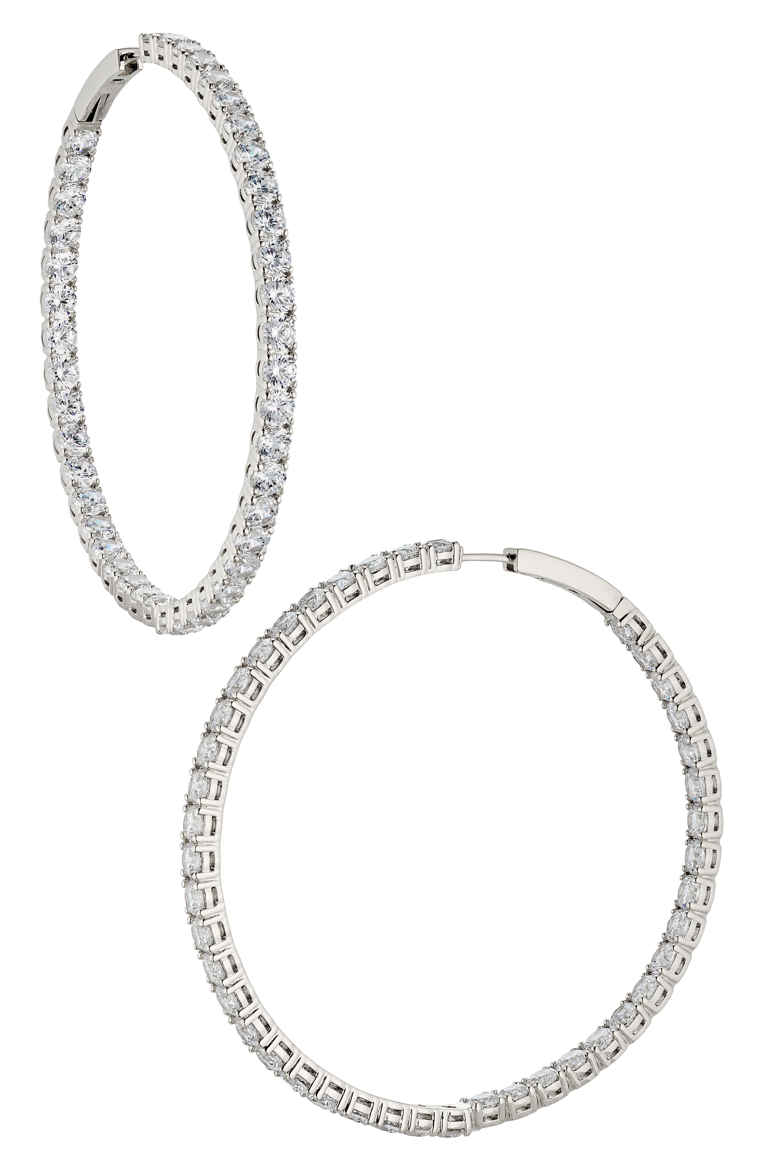 Nadri Perfect Inside Out Hoop Earrings