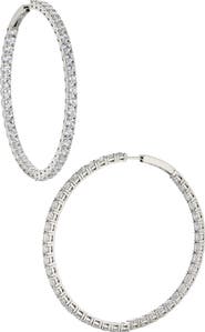 Nadri Perfect Inside Out Hoop Earrings