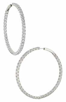 Nadri Perfect Inside Out Hoop Earrings