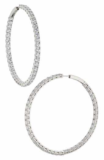 Nadri Perfect Inside Out Hoop Earrings