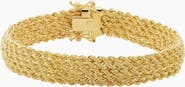 Oradina 18K Yellow Gold Roman Rope Quartet Bracelet