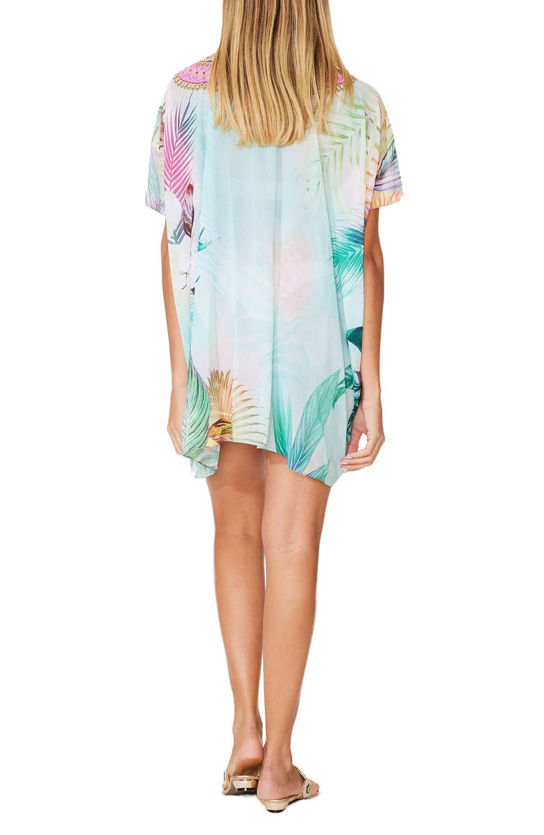 RANEES Tropical Paradise Short Kaftan, Alternate, color, Multi