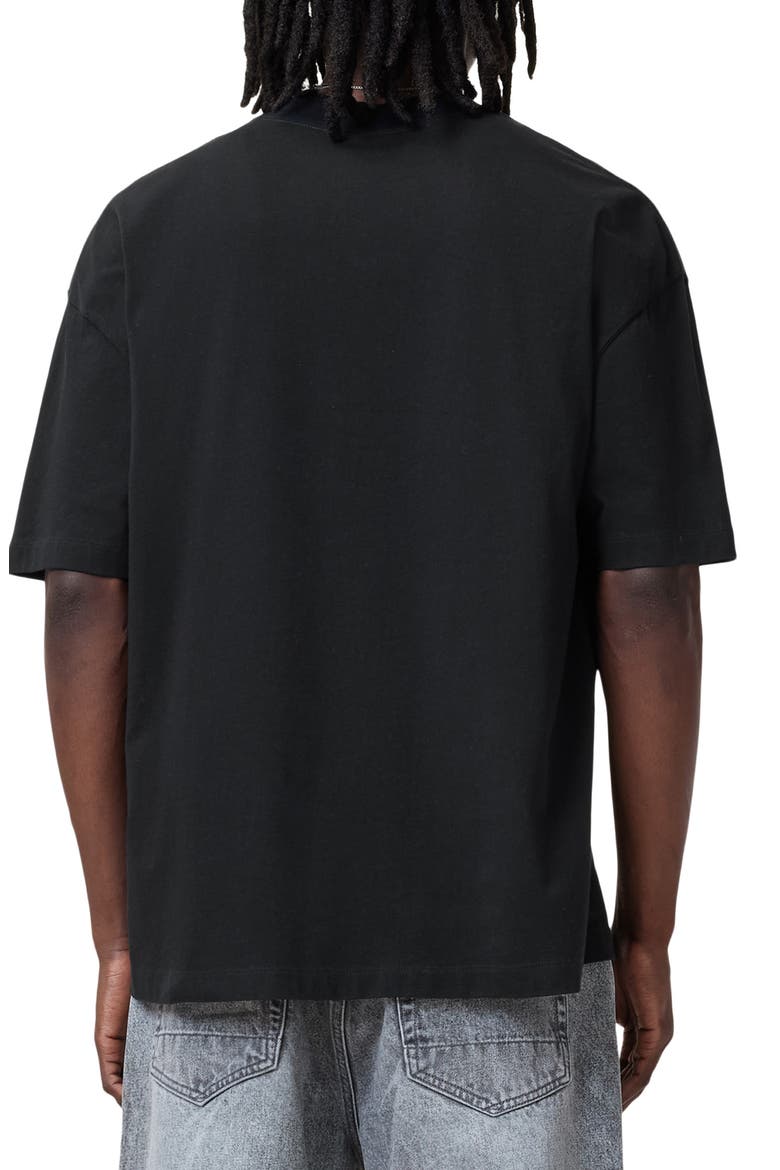 Lover Oversize Heart Appliqué Cotton T-Shirt, Alternate, color, WASHED BLACK