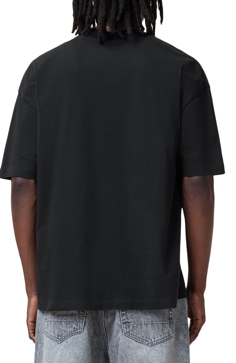 AllSaints Lover Oversize Heart Appliqué Cotton T-Shirt | Nordstrom